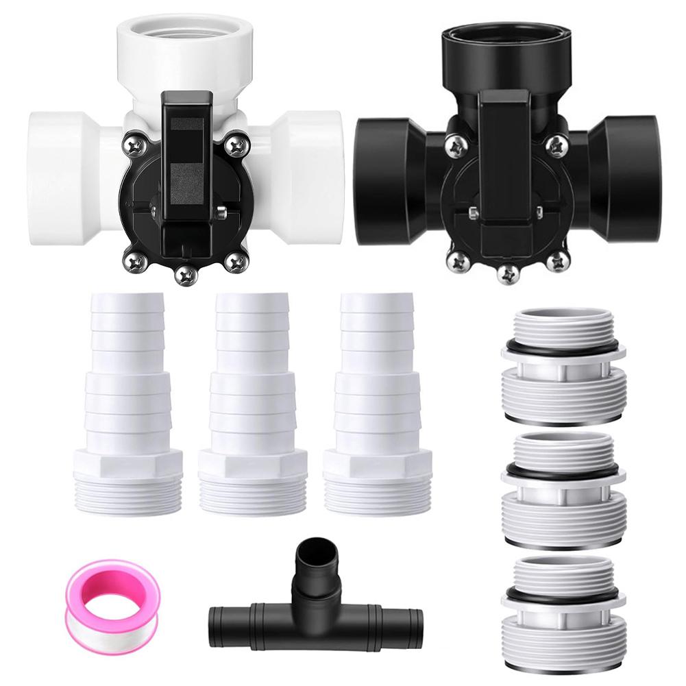 Reliable 3 Way Diving Valve for Pool Applications with Hose Adapter and Filter Converters for Above Ground Pools