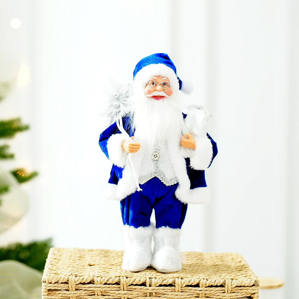 30cm Cute Santa Claus Doll Standing Santa Claus Statue 2025 Xmas Tree Ornament Christmas Decor Home Navidad Gift New Year 2026