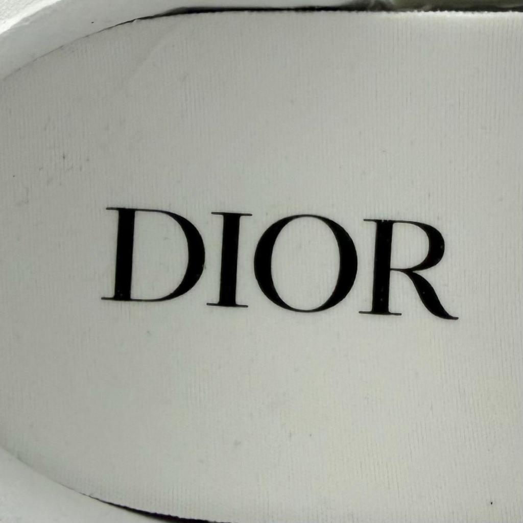 Excellent DIOR High Cut Sneakers B23 Oblique Pattern White Rubber Mens 43 Used