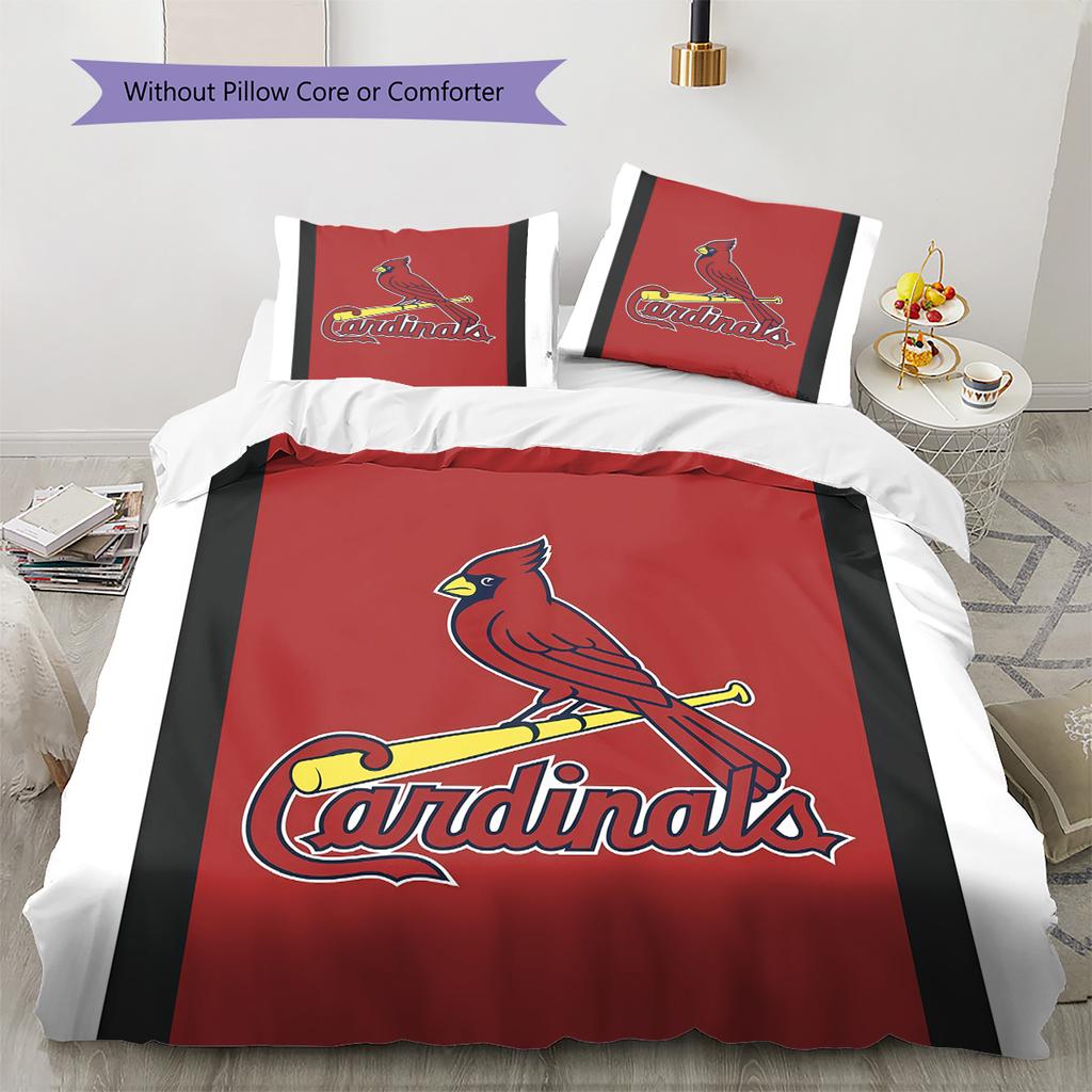 St.Louis Cardinals2 Pattern Bedding Quilt Set Home Decoration Gift (1 * duvet cover + 2 * pillowcase without core)