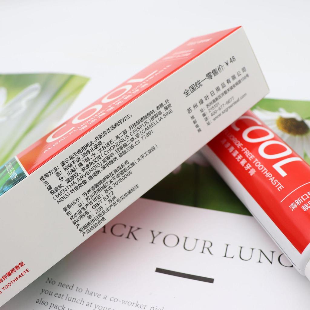 Greenleaf Love Life Kalish Cool Seaweed Pasta de Dentes sem Flúor 200g - Hálito Fresco e Saúde Oral