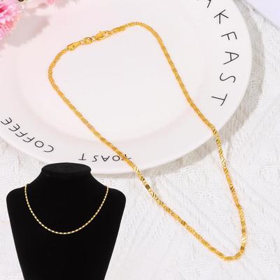 Fashion Exquisite Men Women Gold Filled 16-30 Inches Chain Necklace Jewelry
