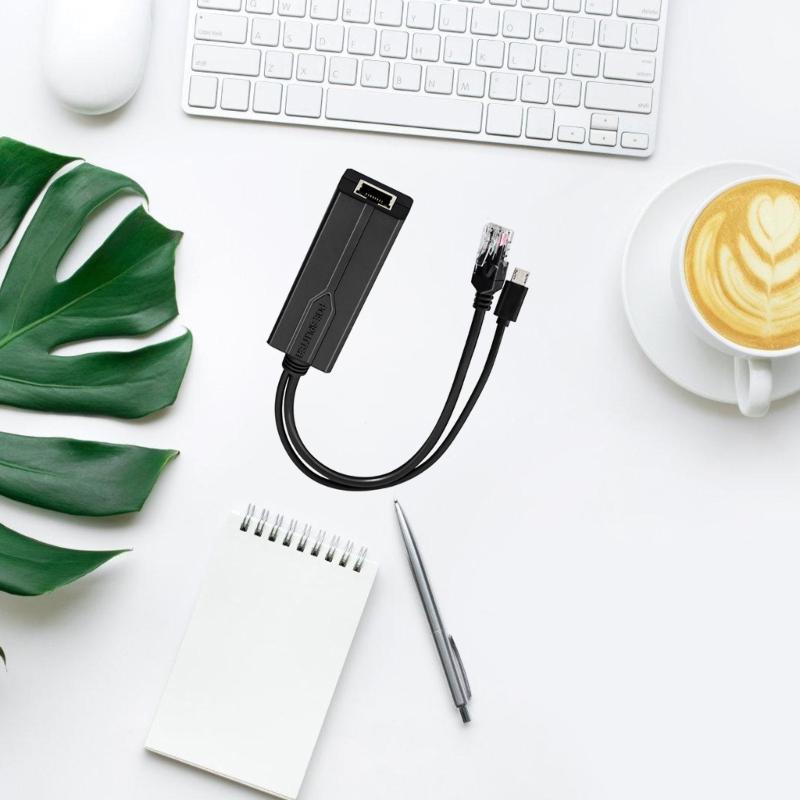 Kleiner PoE-Splitter USB C 5V Aktiver PoE-zu-USB-Adapter, 48V Eingang zu 5V Ausgang für Überwachungskameras