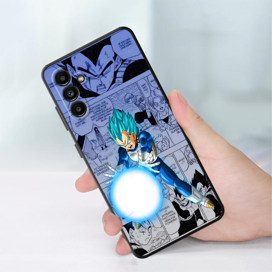 Dragon Ball Comic Vegeta Black Soft Phone Cover Case for Samsung Galaxy A32 A22 A52 A24 A55 A36 A41 A26 A72 A35 A25 A71 A23 A53