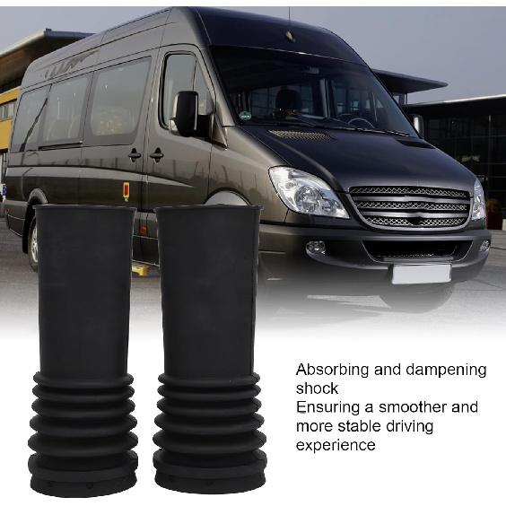 2PCS Front Shock Absorber Dust Cover Rubber, 9063230192 Suspension Bump Stop Shock Absorber Strut Boot Kit Replacement for Sprinter W906 2006 to 2018