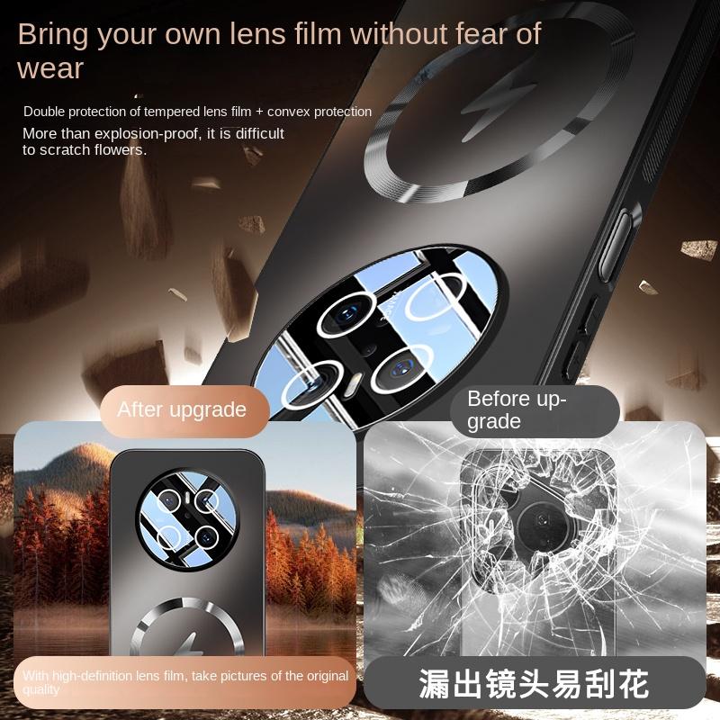 The TPU Material Lens Full Protection Case for Huawei Mate 70 70 Pro 70 ProPlus Features a Magnetic Shockproof Function.