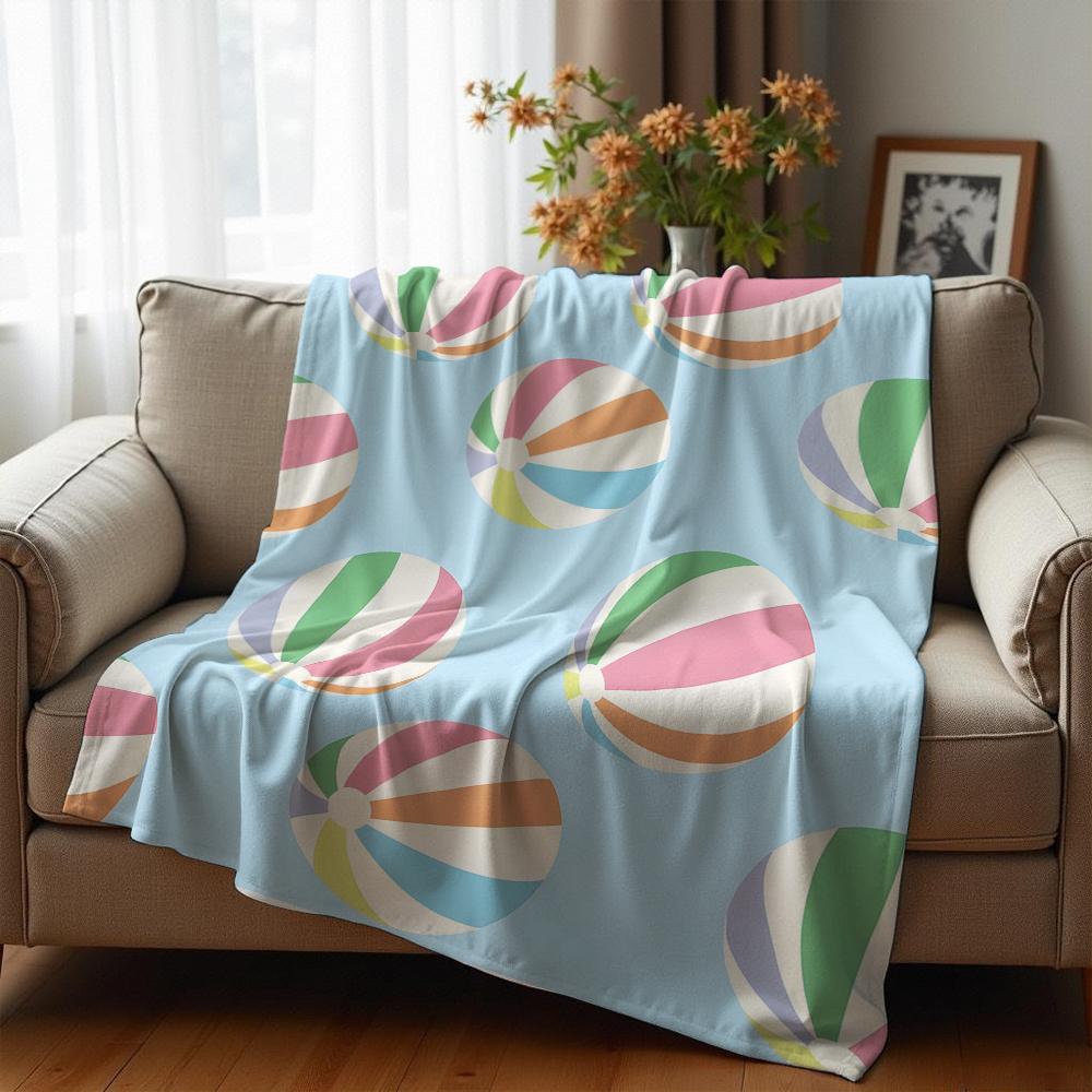 Pastel Purple Watercolor Floral Anime Cartoon Flannel Blanket Soft Warm Throw for Bedroom Sofa Car Kids Holiday Gift