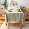 Knitterfest Waschbar Esszimmer Baumwolle Leinen Rechteckige Tischdecken mit Quasten
