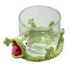 Crochet Lizard Coaster, Funny Handmade Animal Cup Mat, 3D Knitted Drink Coaster for Desk, Cute Heat Resistant Table Protector