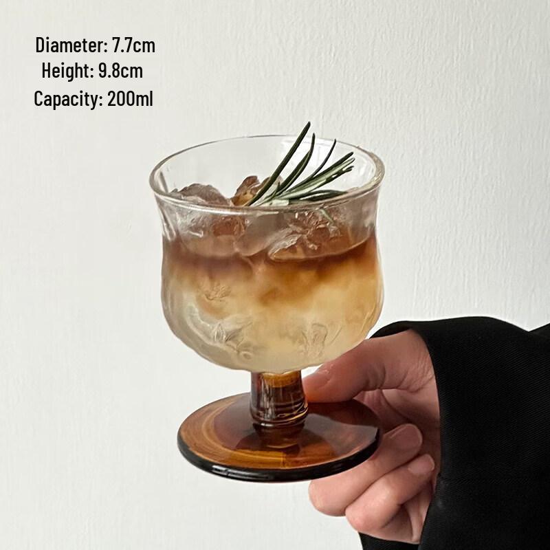 Retro Tapered Waist Glass Cup