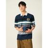 Binpolmen Heritage Club Rugby Collared T-Shirt Ash
