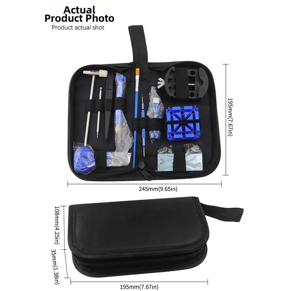 Watch Repair Tool Kit 11 Piece With Case Opener Screwdriver Spring Bar Remover For Watch Band Adjustment Battery Replacement