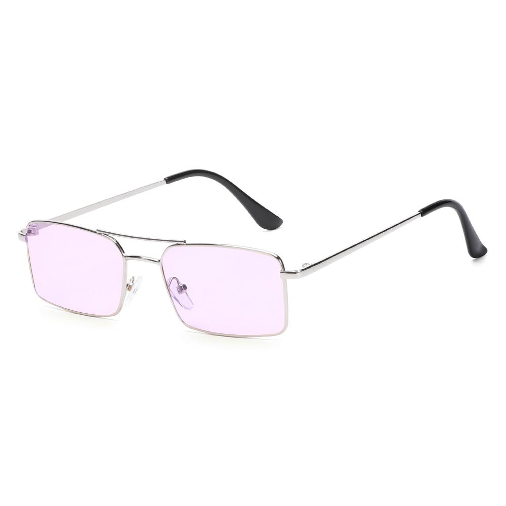 1PC Unisex Rectangle Sunglasses  New Ocean Lens Candy Colors Retro Classic Fashion Small Metal Eyewear Vintage Glasses