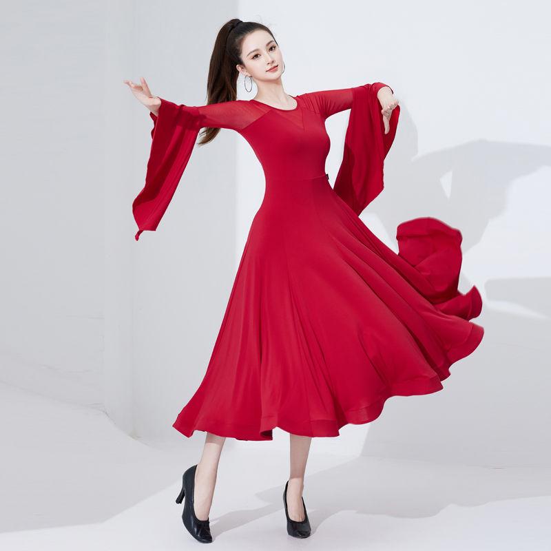 Neues Nationales Standard Walzer Ballkleid - Moderner Großer Schwingrock für Wettbewerbe