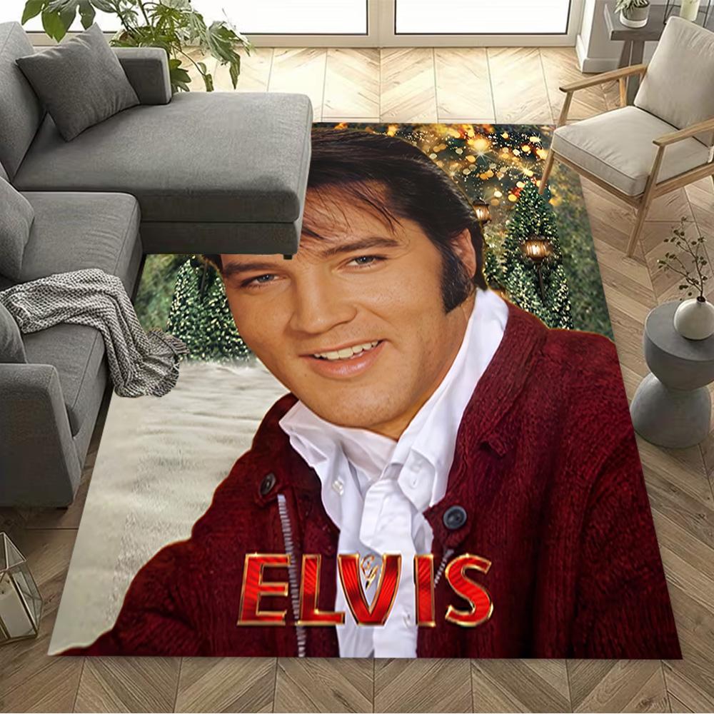Elvis Presley Legend Area Rug Perfect for Study Room Entryway Kitchen Balcony Antislip Carpet Anime Office Decor Birthday/Christmas Gift