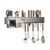Kitchen Utensil Holder, WallMounted Organizer, SpaceSaving Rack Gunmetal Gray 30cm