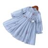 Girls Fashion Pompadour Dress Spring and Autumn Children's Gauze Princess Dress
