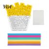 Stress Relief Tools Silicone Sensory Activity Board, Christmas Tree Rainbow Ice Stick French Fries Portable Fidget Toys Board with Strings, Silent Toy