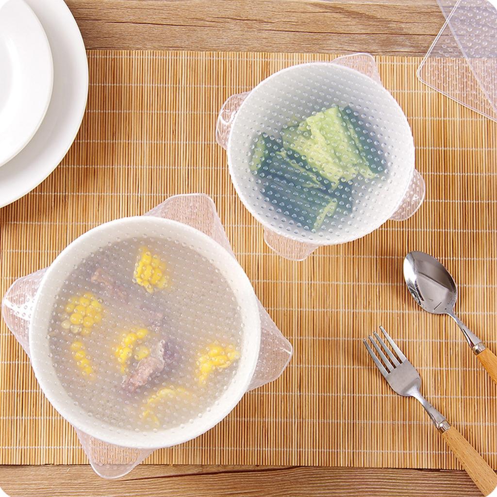 20*20cm Silicone Reusable Food Storage Silicone Lids Plastic Wrap Food Microwave Splatter Cover Dishwasher Kitchen Tools