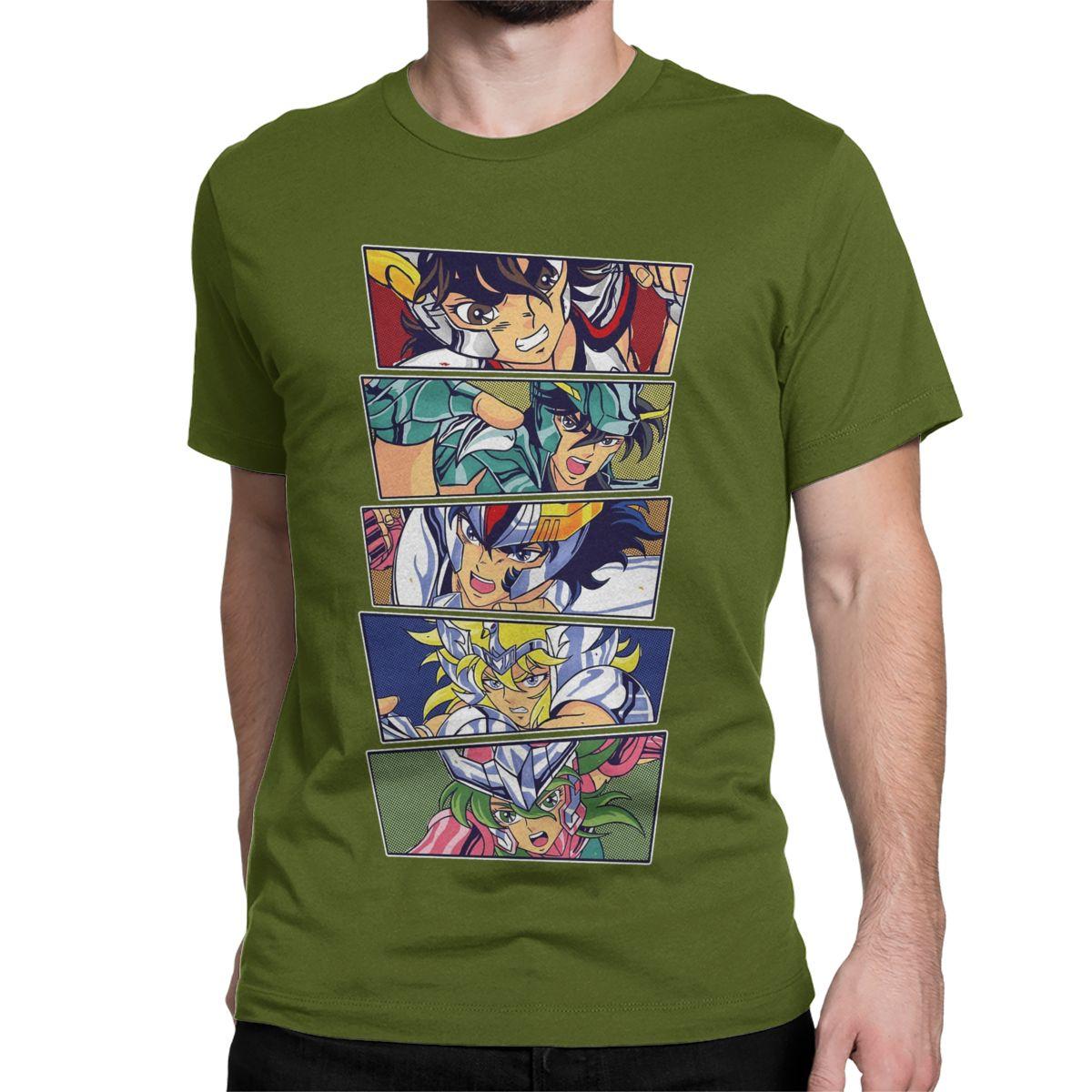 

Men Women T-Shirts Knights Of The Zodiac Japanese Anime Leisure Cotton Tees Short Sleeve Saint Seiya T Shirt Tops Graphic 4XL