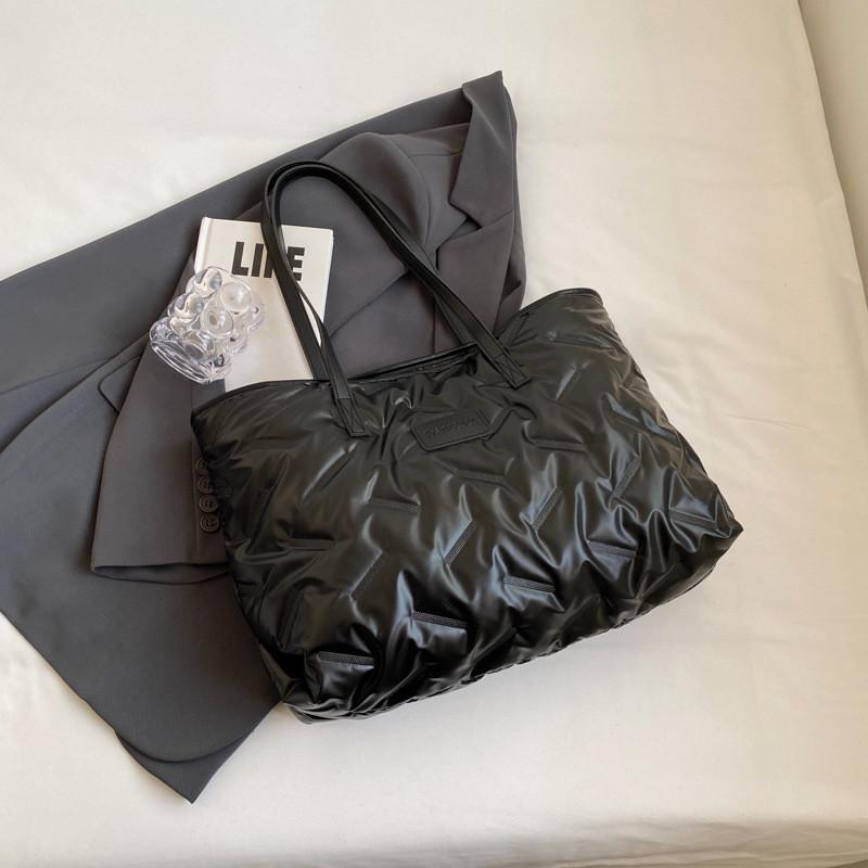 Просторная холщовая сумка-тоут для женщин Стильный уличный тренд Зима 2023 Новое поступление