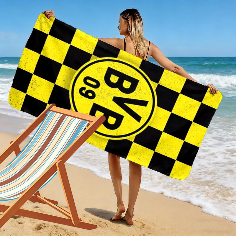 Dortmund Glory: BVB Spirit beach towel Beach towel for vacation photos soft Absorbent bath towel seaside quickdrying swim towel