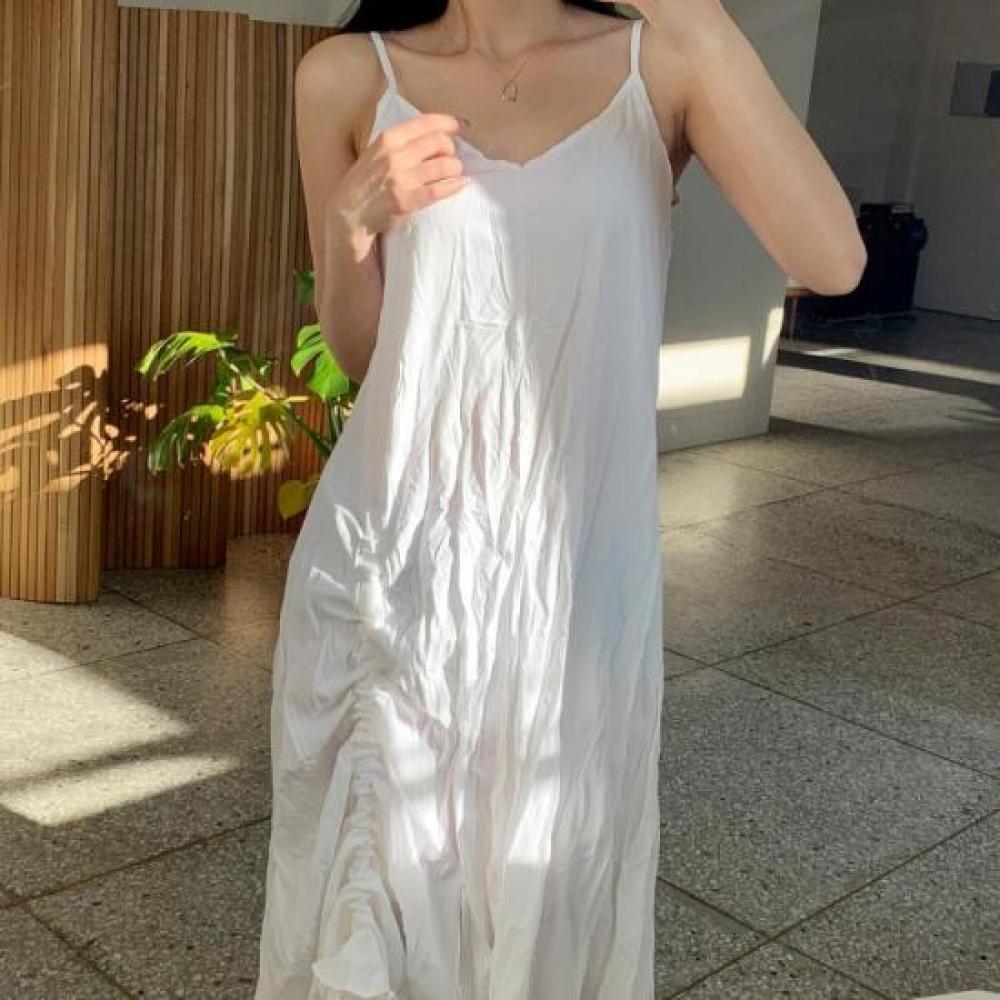 New Arrivals Open Run Long Dress Strappy Pleated Bustier Women