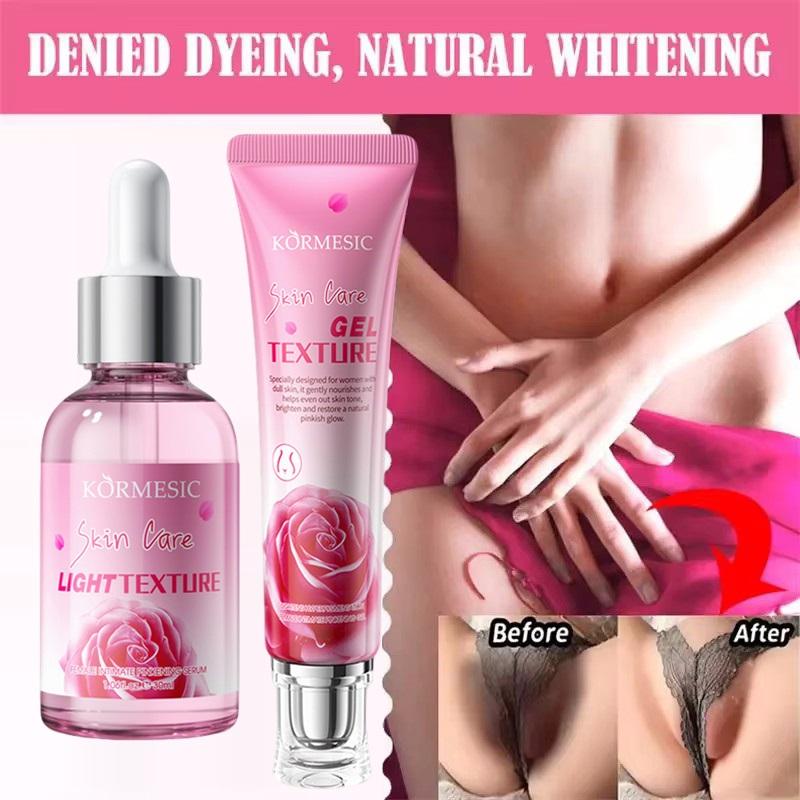Crema blanqueadora para partes privadas, suero blanqueador para axilas, blanquea los glúteos y las rodillas, ilumina el interior del muslo, partes íntimas, elimina la melanina oscura