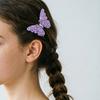 Fermaglio per Capelli Strass Intarsiati Rete Gradiente Filato Decorazione Farfalla 3D Pinza per Ciocche Laterali Accessori per Capelli Ragazza Fatata