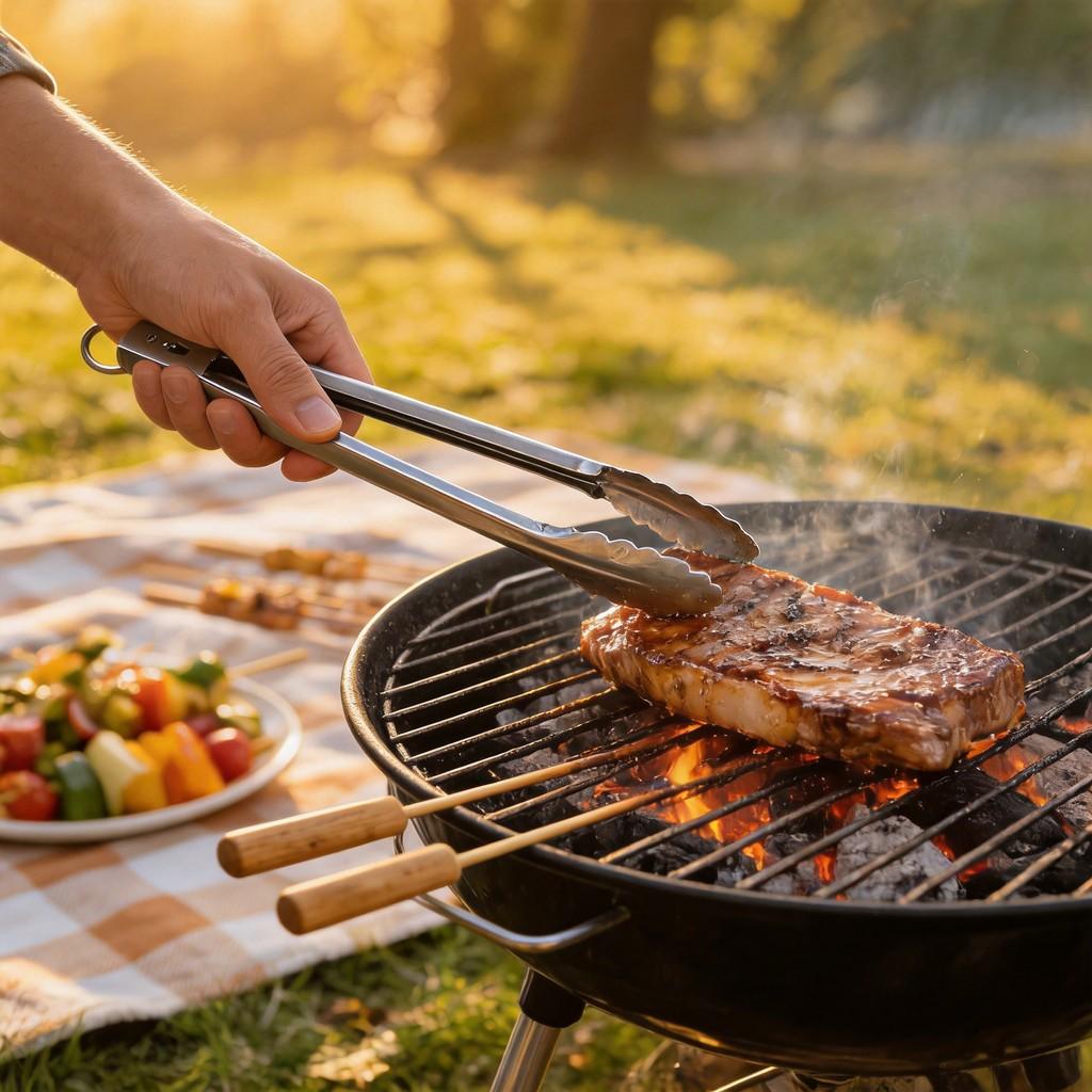 Outdoor Picnic Barbecue Tool Clips With Hightemperature Resistance For Camping And Family Grilling