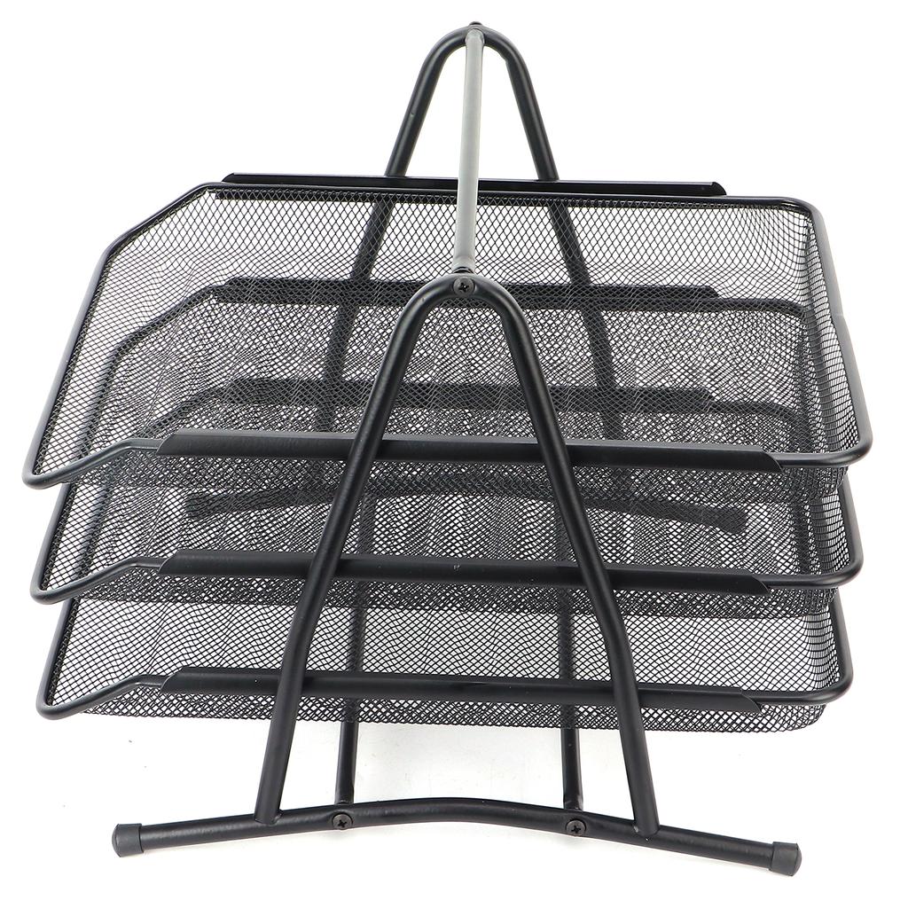 Document Basket Three Layers Reticulated Desktop Organizer for Store  Size Paper Folders Stationer