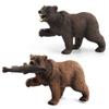 Children'S Toy Solid Simulation Wild Animal Model Black Bear Eats Fish Brown Bear Plastic Animal Model Ornament Toy