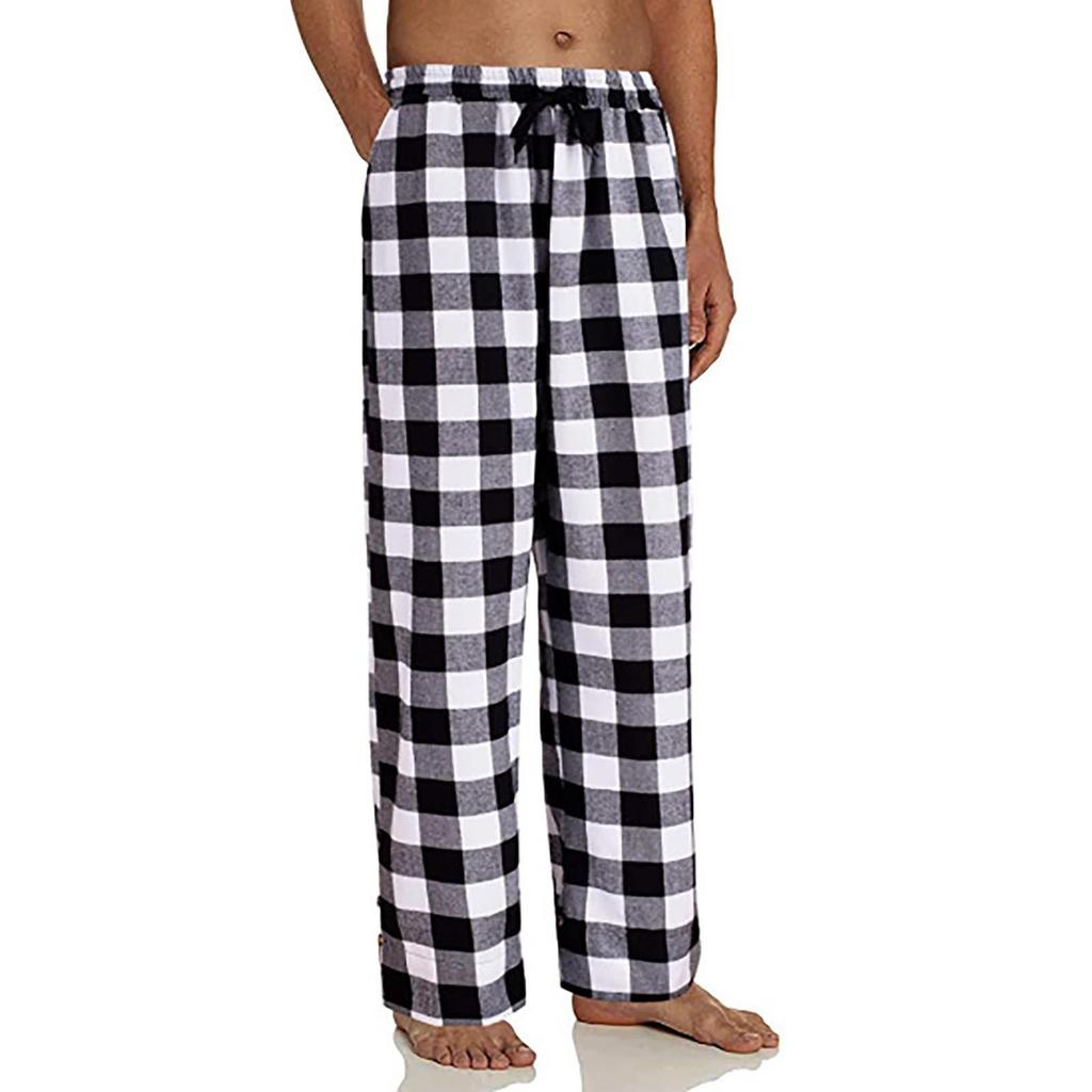 Fashion Men's Casual Plaid Loose Sport Plaid Pajama Pants Trousers