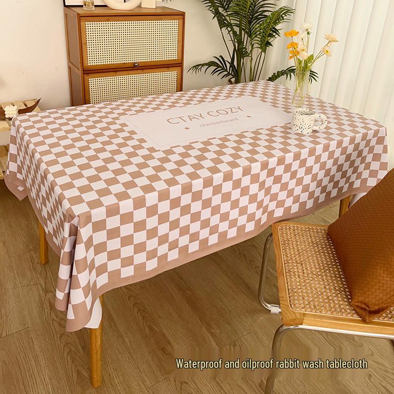 Retro Vodotěsný Olejivzdorný Žáruvzdorný Ubrus - Nežehlivá Obdélníková Látka na Stoly a Konferenční Stolky