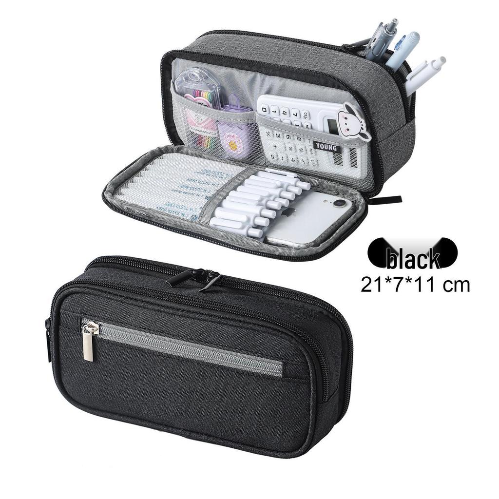 Large Capacity Multi-layer Pencil Case for High School Students - Dirt-resistant and Simple Design