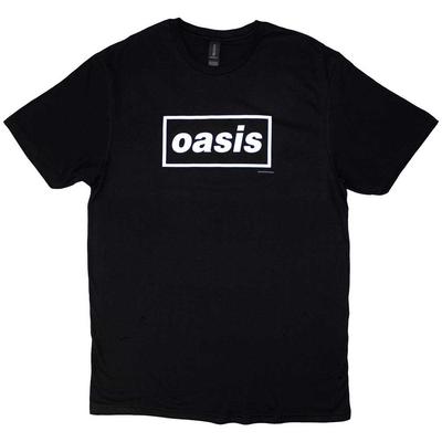 Oficjalny czarny T-shirt z logo Oasis Decca