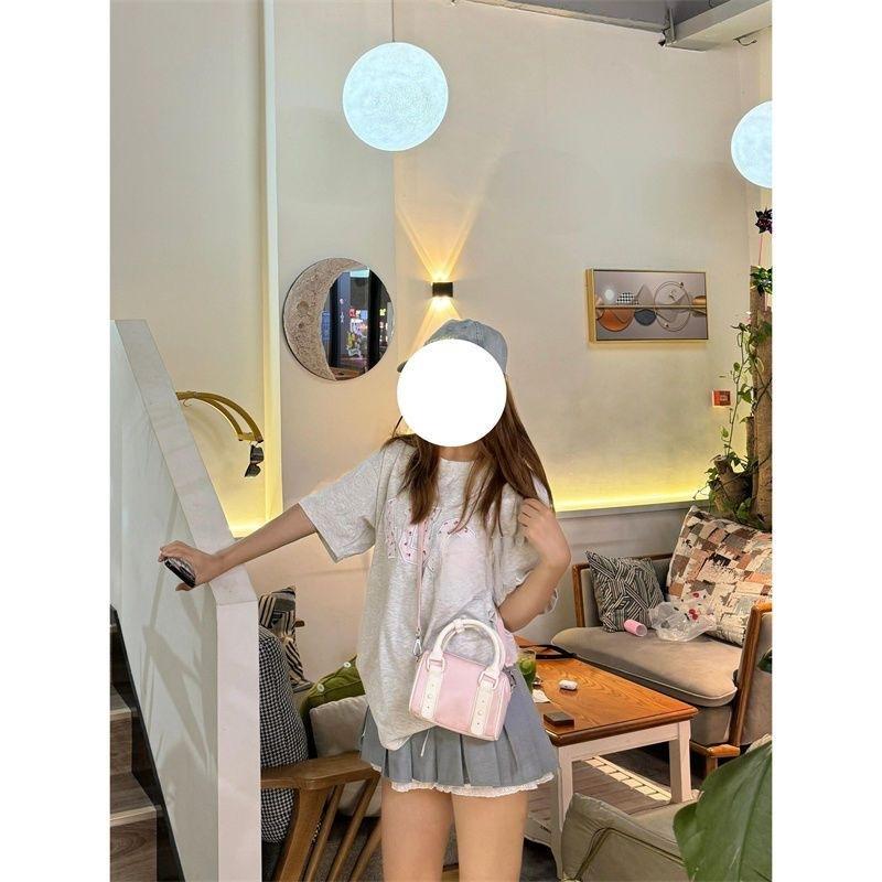 Sweet Maiden Heart Casual Boston Bag Ladies Commute Everything Hand Crossbody Pillow Bag Spring Summer