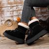 Fashion Women Snow Boots Warm Fashion Round Toe Ankle Booties Women 2025 New Comfortable Ankle Boots Lace-Up Bow Platform Shoes Women