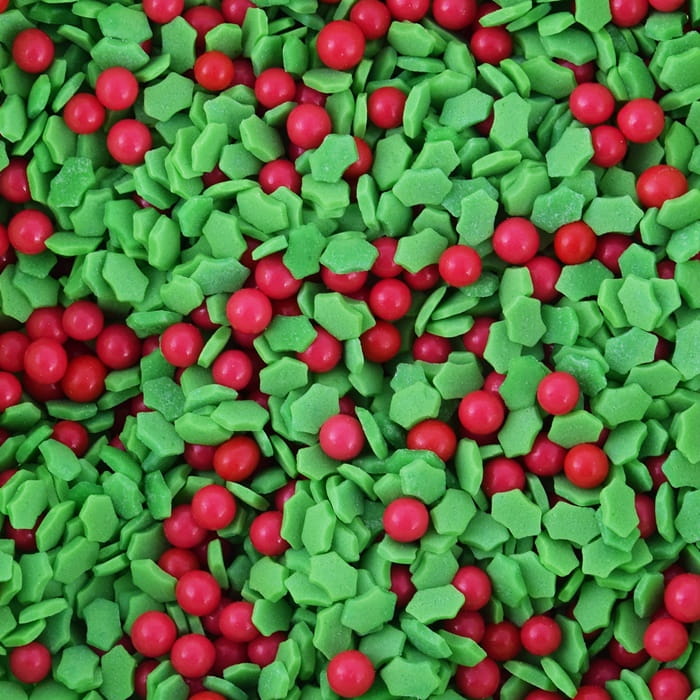 Holly Sugar Sprinkle Mix