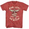 T-shirt da adulto Bon Jovi Bad Medicine Rosso Melange