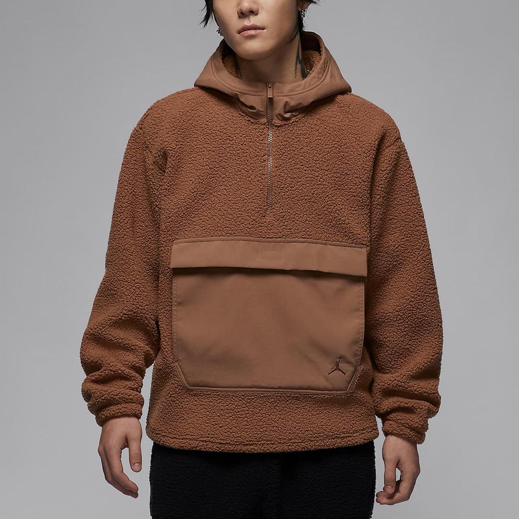 Jordan Flight AS M J Sherpa Top Soft Comfortable Versatile Long Sleeve Hoodie Men Tops Brown FV7453-223