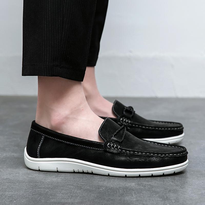 

Модная мужская классическая обувь-лодочки из натуральной кожи, горячая распродажа, новая мужская обувь для ходьбы на открытом воздухе, мужские туфли для платья на шнуровке, модные мужские лоферы, коричневые 38 чёрный