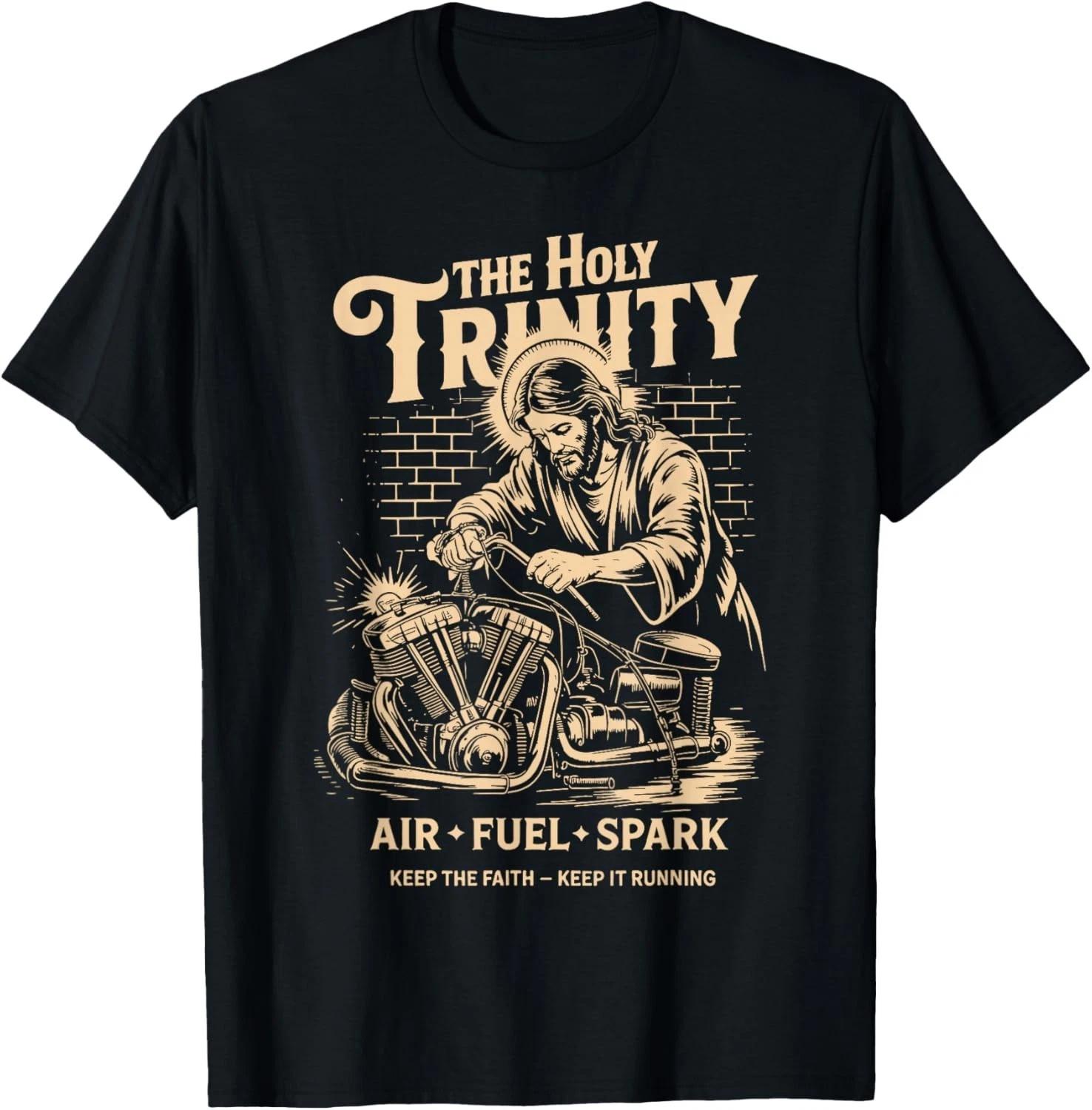 The Holy Trinity Air Fuel Spark Keep The Faith Funny Gift Unisex T-Shirt S