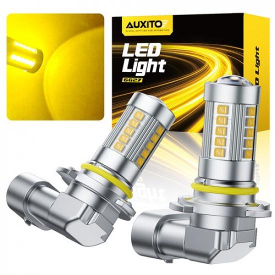 AUXITO LED Fog Light Bulb 9006 HB4 Fog Light Bulb Amber 3000K High Power Lamp ED