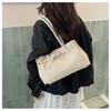 Xeie Thuk Tote Bag Women PU Woven Texture Handheld Shoulder Daily Commute
