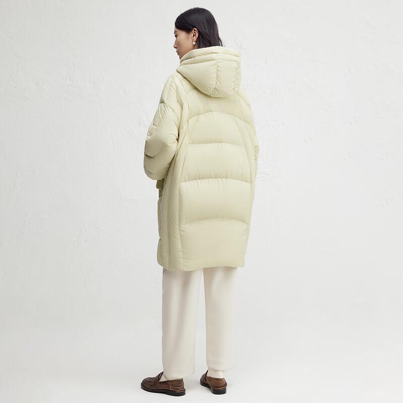 Broadcast Women's Warm Hooded Mid-Length Down Jacket