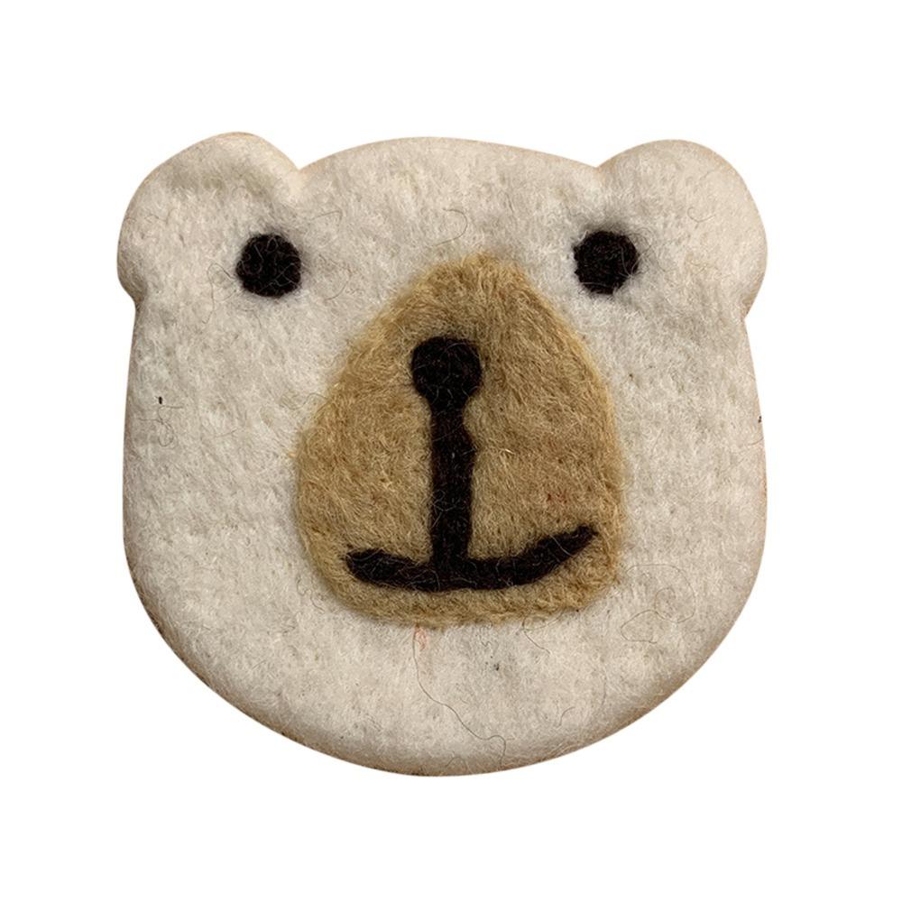 Bear Outline Bear Coaster Wool Felt Cup Pad Lovely Drink Mat Holiday