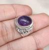 Amethyst Ring: Handmade 925 Sterling Silver Boho Statement Jewelry