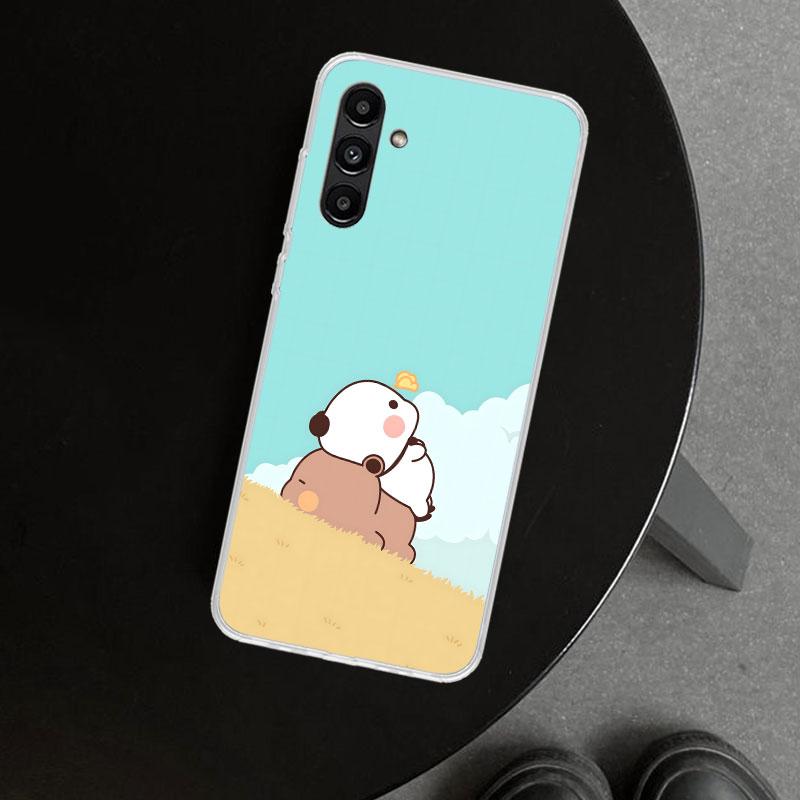 Cute Peach Goma Cat Phone Case Cover for Samsung Galaxy A17 A16 A26 A36 A56 A57 A37 A15 A25 A35 A55 A14 A24 A34 A54 A13 A23 A33