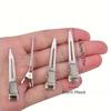 Sleek Silvery Metal Duckbill Hair Clips - Salon-Quality Alligator Barrettes for Thick Hair Styling & Sectioning